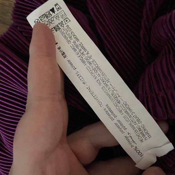 Zara Women S Purple Boho Crinkle Pleated High Rise Flowy Shorts - Picture 7 of 7